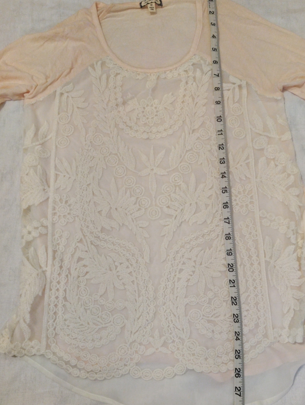 Light fabric long sleeve lace blouse - Picture 9 of 14